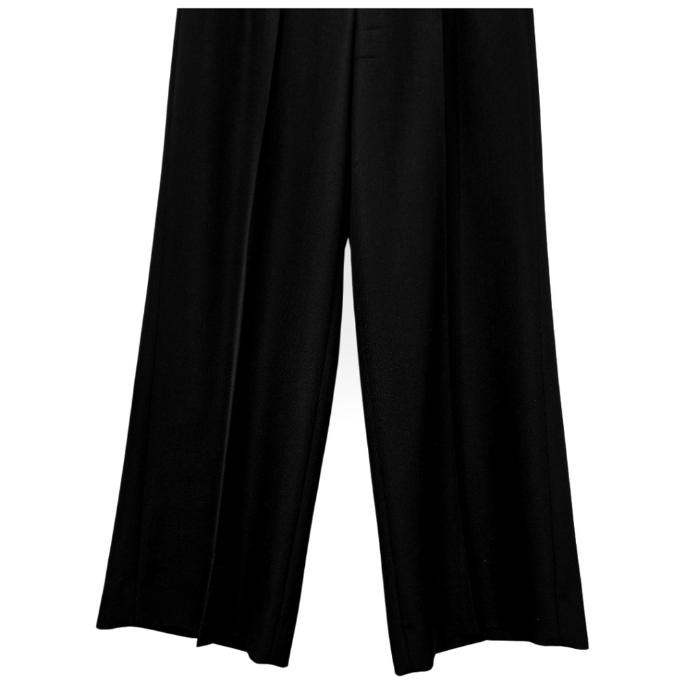 Maison Margiela Black Virgin Wool Cropped Trousers Pants Italy Size 38 (US 2) - Picture 11 of 16